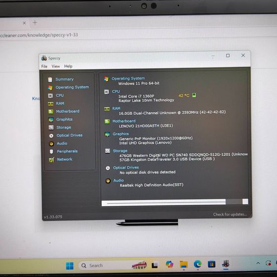 Lenovo ThinkPad T14 Gen 4  สภาพสวย แรงพร้อมใช้ + ประกันยาวถึง พ.ย. 2026 รูปที่ 11