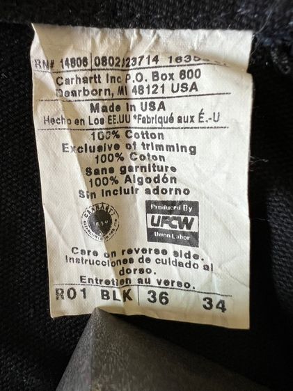 เอี๋ยมยีนส์ Carhartt Made in USA. รูปที่ 11