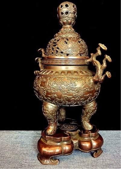 ✨เตากำยาน(ทองเหลืองเก่า)งานปรานีต  รูปที่ 2