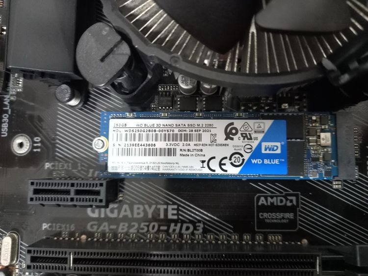 Intel CORE i5 Gen7 7500 เมนบอร์ด 1151 GIGABYTE GA-B250-HD3 SSD WD 250GB RAM DDR4 8GB รูปที่ 6