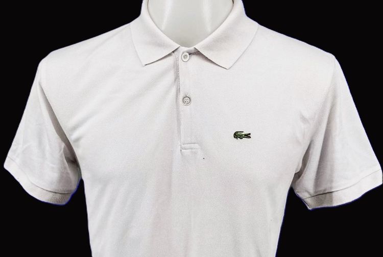 Lacoste Men's Polo Shirt Short Sleeve Classic Fit Pique White รูปที่ 3
