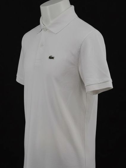 Lacoste Men's Polo Shirt Short Sleeve Classic Fit Pique White รูปที่ 5