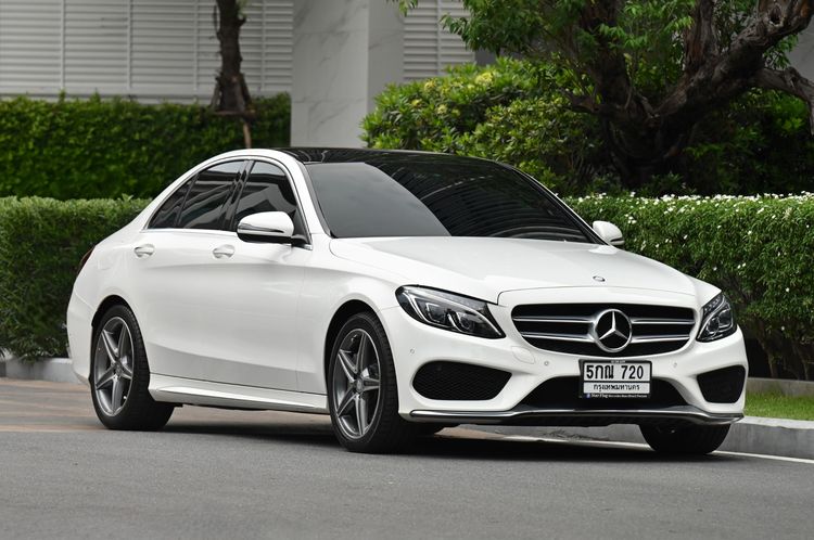 Mercedes-Benz C-Class 2016 C300 Sedan ไฮบริด ไม่ติดแก๊ส เกียร์อัตโนมัติ ขาว รูปที่ 2