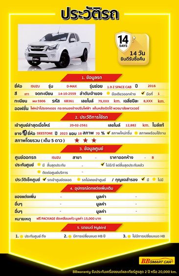 Isuzu D-MAX 2016 1.9 Z Pickup ดีเซล ไม่ติดแก๊ส เกียร์ธรรมดา เทา รูปที่ 2