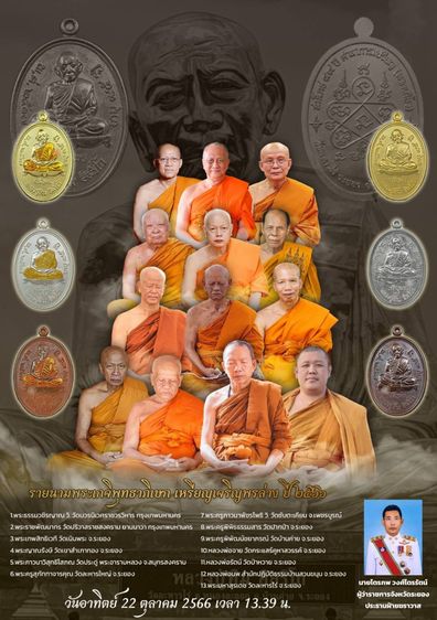 หลวงปู่ทิม อิสริโก วัดละหารไร่ จ.ระยอง เหรียญเจริญพรล่าง เนื้อทองเหลืองลงยาจีวรเหลือง ปี 2566 รูปที่ 14