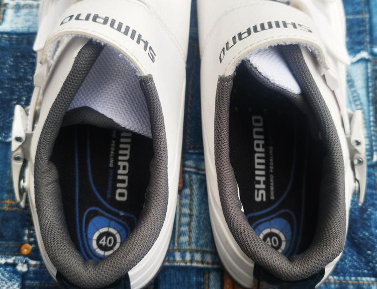 ชุดรองเท้ากับแป้นบันใด Shimano RP3 SH-RP300-S W size 40 eu + บันได Shimano M520   มือสองสภาพดีมาก จากญี่ปุ่น รูปที่ 4