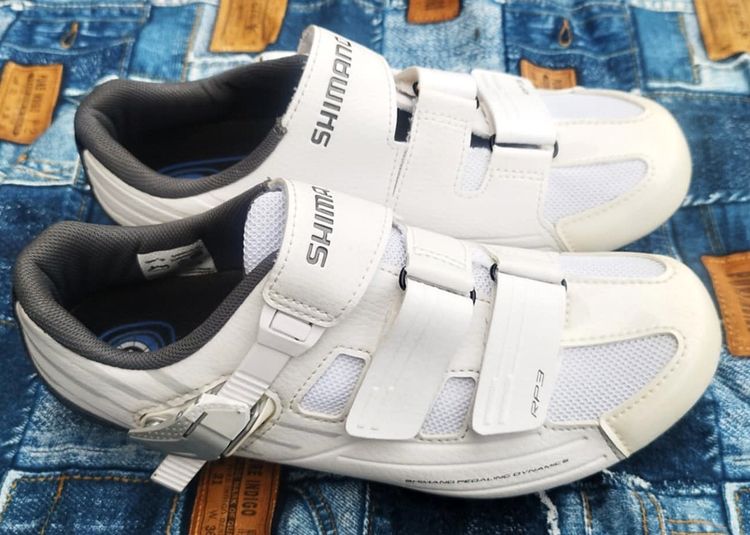 ชุดรองเท้ากับแป้นบันใด Shimano RP3 SH-RP300-S W size 40 eu + บันได Shimano M520   มือสองสภาพดีมาก จากญี่ปุ่น