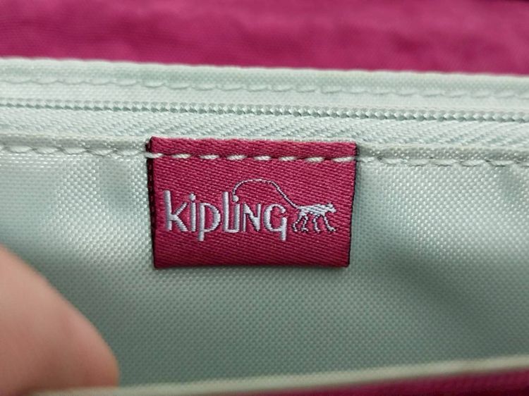 (ของแท้) กระเป๋าสตางค์แบบยาว KIPLING สีชมพูบานเย็น. รูปที่ 10