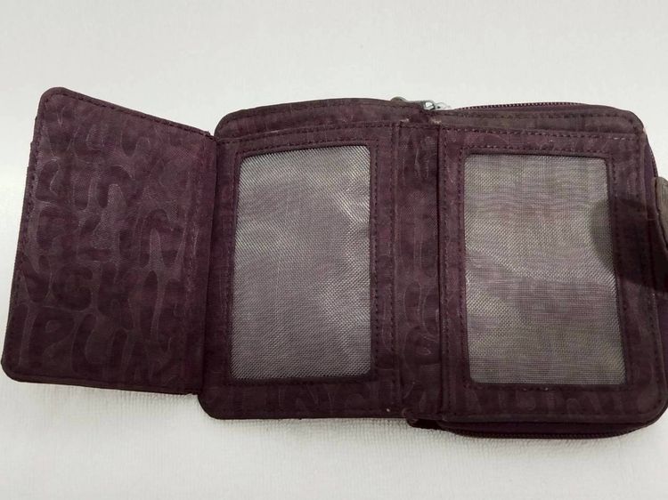 (ของแท้) กระเป๋าสตางค์ KIPLING สีม่วงลาย. รูปที่ 6