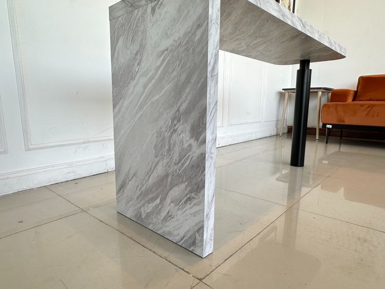 ชุดโต๊ะทานอาหาร 2 ที่นั่ง ท็อปไม้ MDF ปิดผิวลายหินอ่อนสีขาว รูปที่ 10