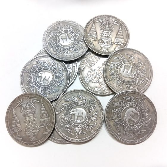 เหรียญเศวตฉัตรประจำรัชกาล เหรียญครูเพื่อสะสมศึกษา อีกด้านช้างธรรมจักร งานเก่า รูปที่ 6