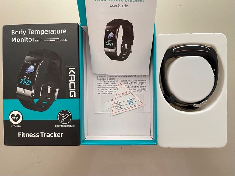 ดำ ซิลิโคน นาฬิกาออกกำลังกาย KACIG