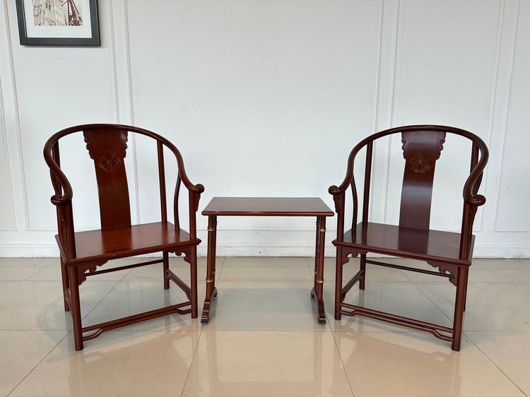 น้ำตาล ชุดรับแขกไม้สัก 2 ที่นั่ง (แบบที่ 1)