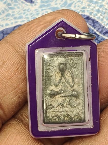 พระปิดตาเนื้อชินตะกั่วพิมพ์ประภามณฑลหลังลายผ้าจารยันต์..หลวงปู่ศุขวัดปากคลองมะขามเฒ่า รูปที่ 3