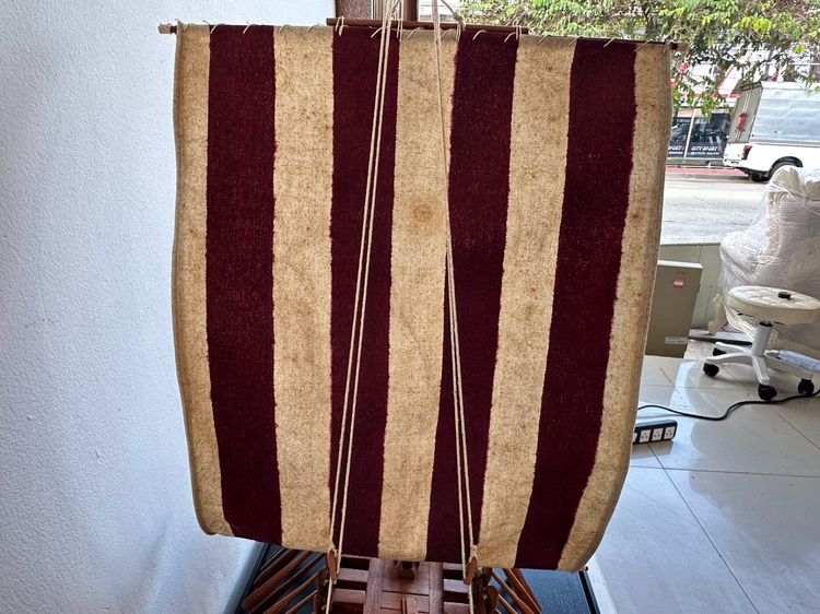 ของตกแต่ง โมเดลเรือ โอเซเบิร์ก เรือไวกิ้ง ฐานไม้อัดสีดำ มีกล่องอะคริลิคให้  รูปที่ 7