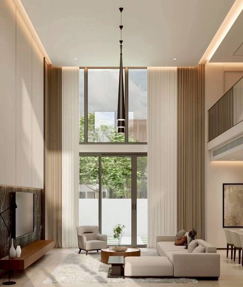 มีบางส่วน ให้เช่าบ้านเดี่ยว 3 ชั้น โครงการไฮด์พาร์ค การ์เด้น ประชาอุทิศ 19 ดอนเมือง ระดับลักซ์ชัวรี่ สไตล์ Modern Tropical รูปที่ 2