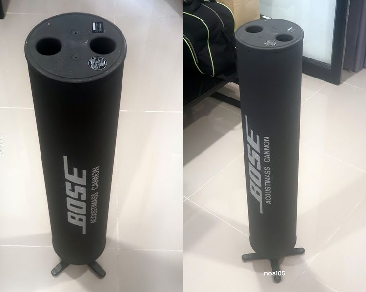 ชุดโฮมเธียเตอร์ ลำโพงแยกชิ้น และซับวูฟเฟอร์ BOSE AM-033C ซับวูฟเฟอร์ทรงกระบอก+ขาตั้งพื้น BOSE Acoustimass SubWoofer SPR โบส