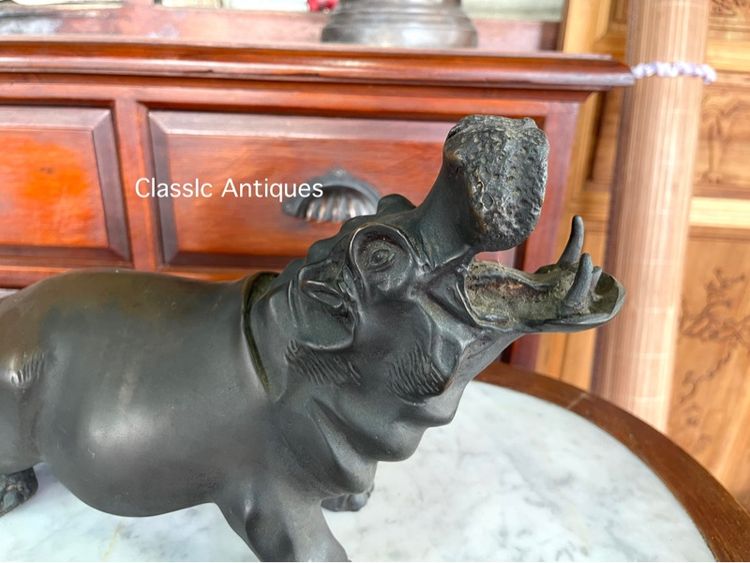 รูปปั้น ฮิปโป ทองเหลืองสะสม รูปที่ 7