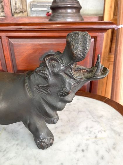 รูปปั้น ฮิปโป ทองเหลืองสะสม รูปที่ 8