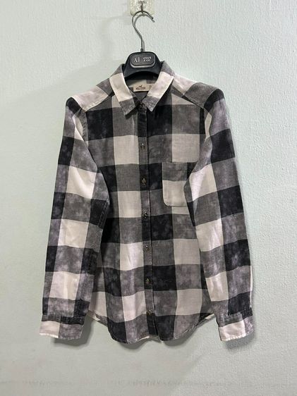 🌈 เสื้อเชิ้ตแขนยาว ลายสก็อต แบรนด์  Hollister แท้💯🌈