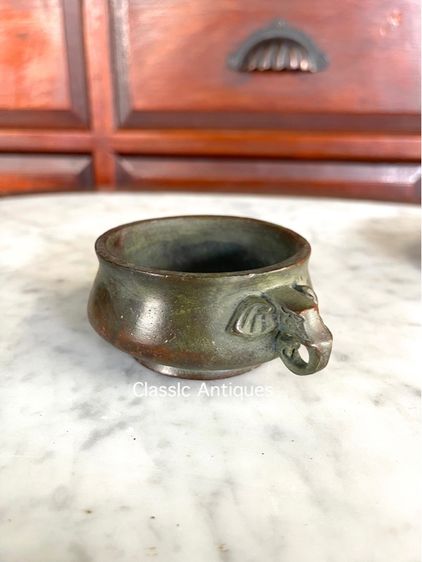 กระถาง หูช้างทองเหลือง สะสม รูปที่ 4