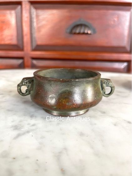 กระถาง หูช้างทองเหลือง สะสม รูปที่ 2