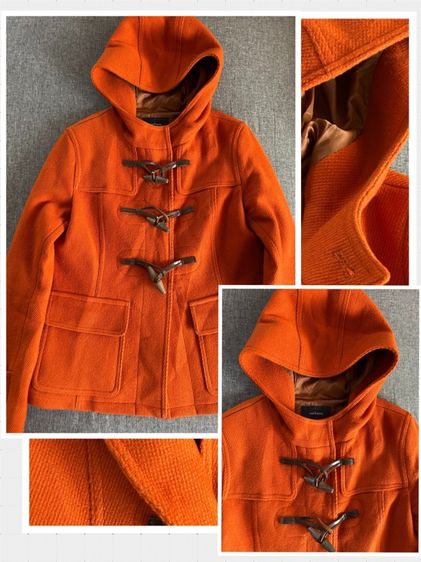 แขนยาว ส้ม M เสื้อแจ็คเก็ต | เสื้อคลุม อื่นๆ ☘️เสื้อกันหนาวผ้า Wool มีฮู้ด Brand NewYorker 