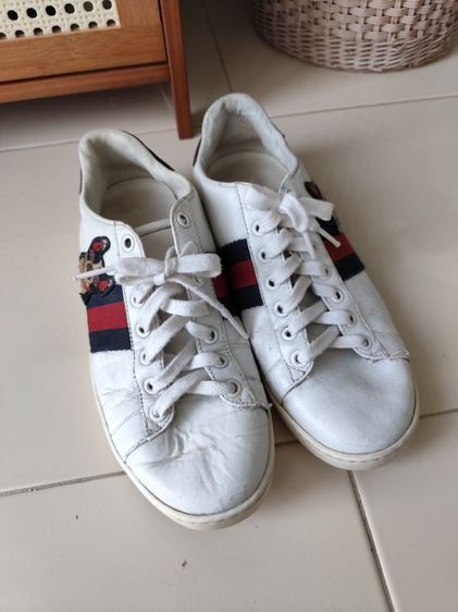 รองเท้าผ้าใบ gucci 501908 size 36ยาวด้านใน24cm มือสองขายตามสภาพขอคนรับได้กรุณาอ่านรายระเอียด รูปที่ 2