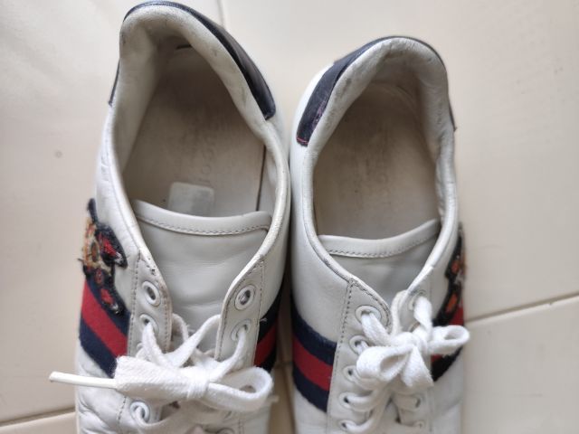 รองเท้าผ้าใบ gucci 501908 size 36ยาวด้านใน24cm มือสองขายตามสภาพขอคนรับได้กรุณาอ่านรายระเอียด รูปที่ 7