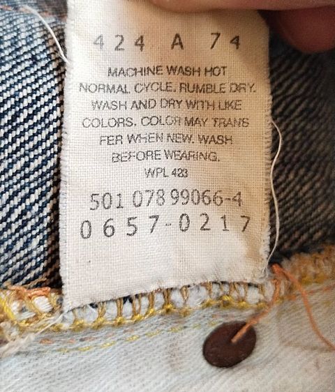 ยีนส์ Levi 's 501  Red Vintage Clothing  รูปที่ 9