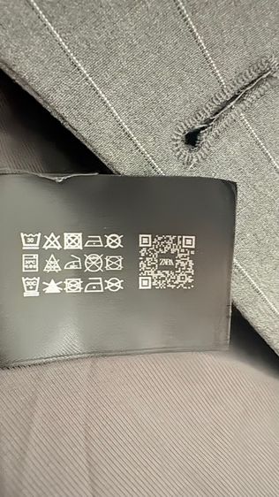 เบเซอร์ Zara Oversize Pinsrripe สีเทา  รูปที่ 9