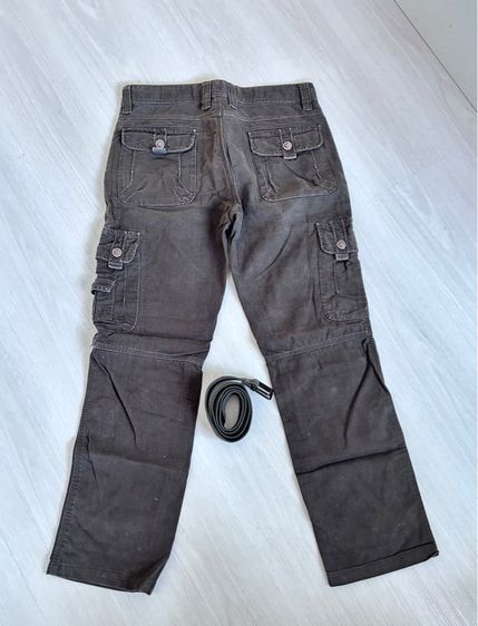 กางเกงขายาวสีเขียวขี้ม้าสำหรับผู้หญิงเอว32 รูปที่ 2