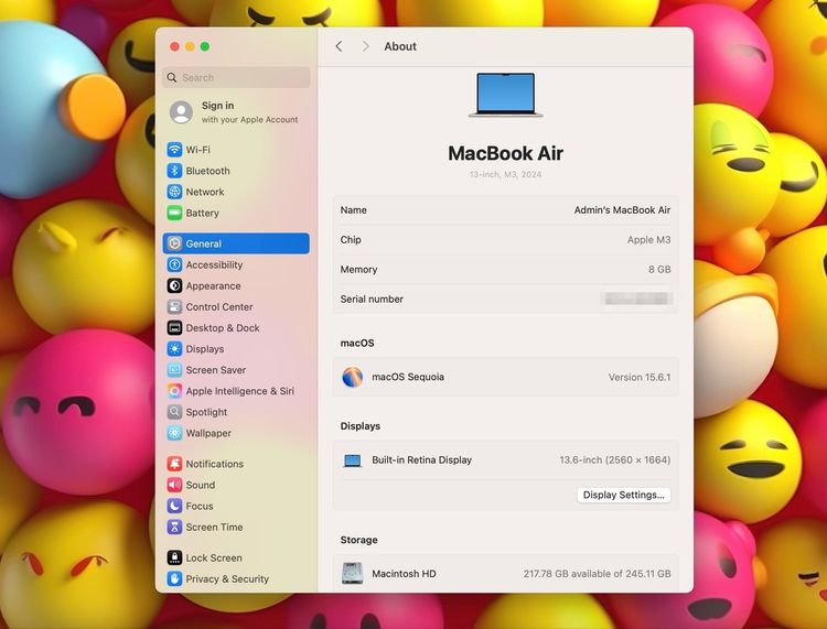 MacBook Air 13.6-inch M3 2024 Ram8GB SSD256GB Starlight  รูปที่ 12