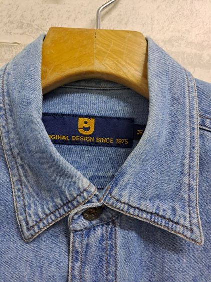 เสื้อเชิ้ตแขนยาวผ้ายีนส์ แบรนด์ PJ Jeans‼️ผ้ายีนส์แท้  รูปที่ 3