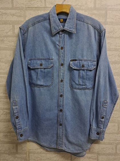 อื่นๆ M อื่นๆ เสื้อเชิ้ตแขนยาวผ้ายีนส์ แบรนด์ PJ Jeans‼️ผ้ายีนส์แท้ 