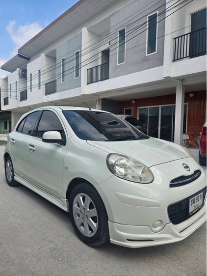 Nissan March 2013 1.2 E Sedan เบนซิน เกียร์อัตโนมัติ ขาว รูปที่ 3