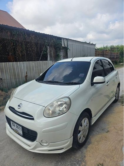 Nissan March 2013 1.2 E Sedan เบนซิน เกียร์อัตโนมัติ ขาว รูปที่ 2