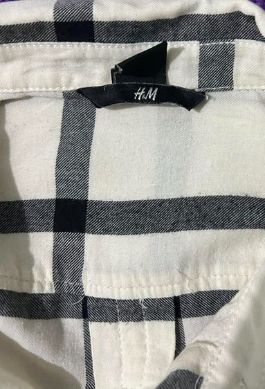 🌈 เสื้อเชิ้ตแขนยาว ลายสก็อต แบรนด์ (เอชแอนด์เอ็ม) แท้💯🌈 รูปที่ 7