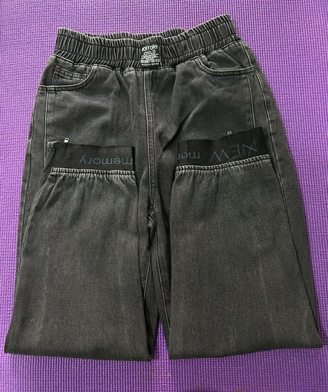 🌈👖กางเกงยีนส์ดำผ้าฟอก (Washed Denim) 👉สไตล์ลำลองเกาหลี🌈 รูปที่ 8