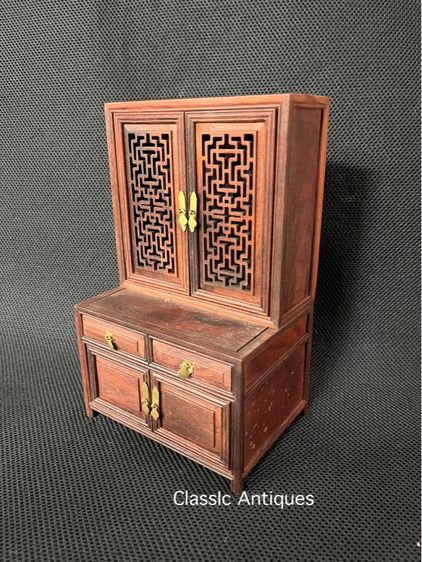 ตู้ไม้ สไตล์จีน งานจิ๋วสะสมA7 รูปที่ 3