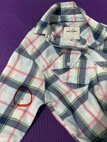 🌈 เสื้อเชิ้ตแขนยาว ลายสก็อต แบรนด์  abercrombie แท้💯🌈 รูปที่ 10