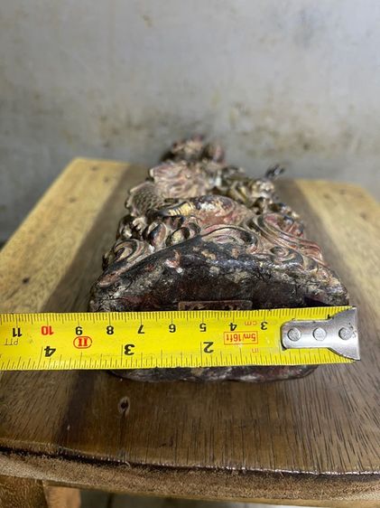 เจ้าแม่กวนอิม นั่งบัลลังมังกร ทองเหลือง สะสม รูปที่ 10