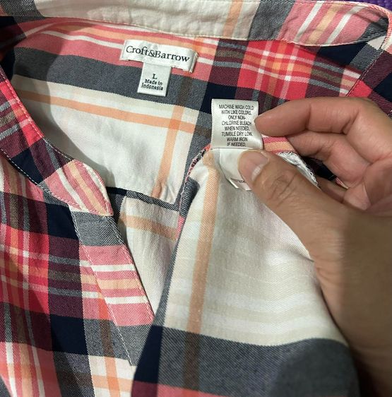 🌈 เสื้อเชิ้ตแขนยาว ลายสก็อต แบรนด์ Croft Barrow(ครอฟท์แอนด์บาร์โรว์) แท้💯🌈 รูปที่ 8