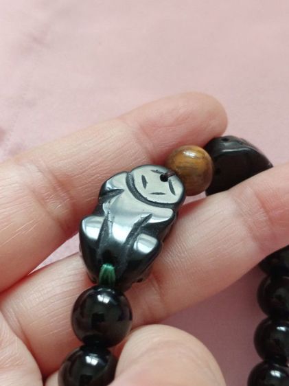 ข้อมือปี่เซียะคู่ หินนิลดำ จากเมืองนอก(เม็ด 11มิล) รูปที่ 4