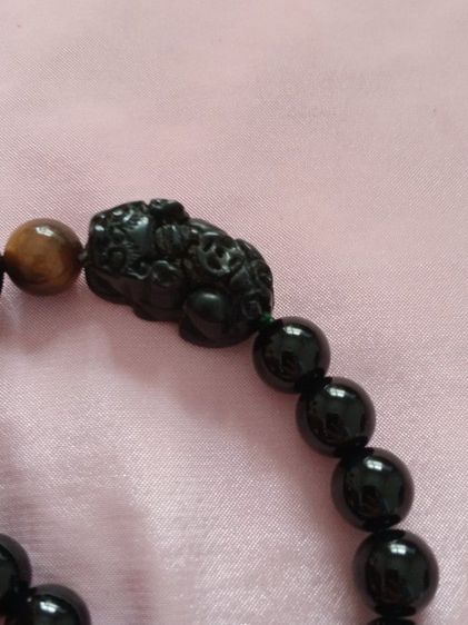 ข้อมือปี่เซียะคู่ หินนิลดำ จากเมืองนอก(เม็ด 11มิล) รูปที่ 3