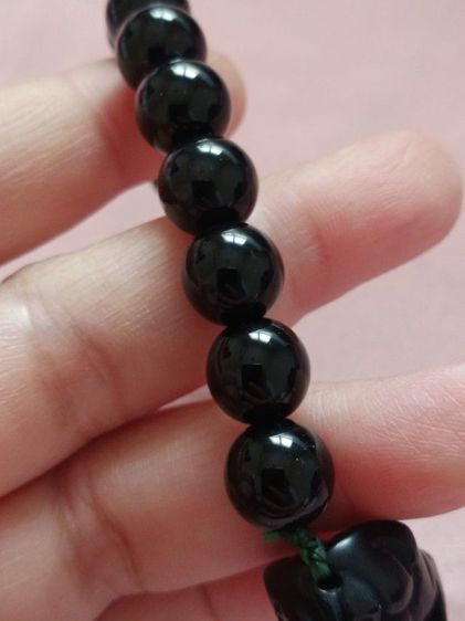 ข้อมือปี่เซียะคู่ หินนิลดำ จากเมืองนอก(เม็ด 11มิล) รูปที่ 5