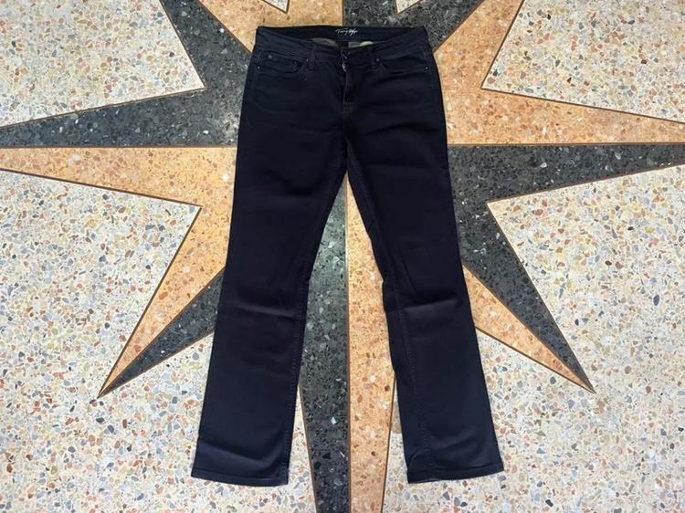 ดำ ยีนส์ 📌Tommy Hilfiger 👖(ผู้หญิง)-Bootcut เอว29-30