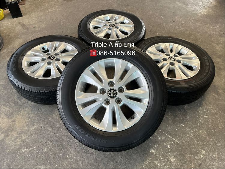 ✨ล้อแม็ก 5รู114✨Toyota Revo ขอบ 16 พร้อมยาง 215-65-16 Dunlop🌟ปลายปี 23🌟