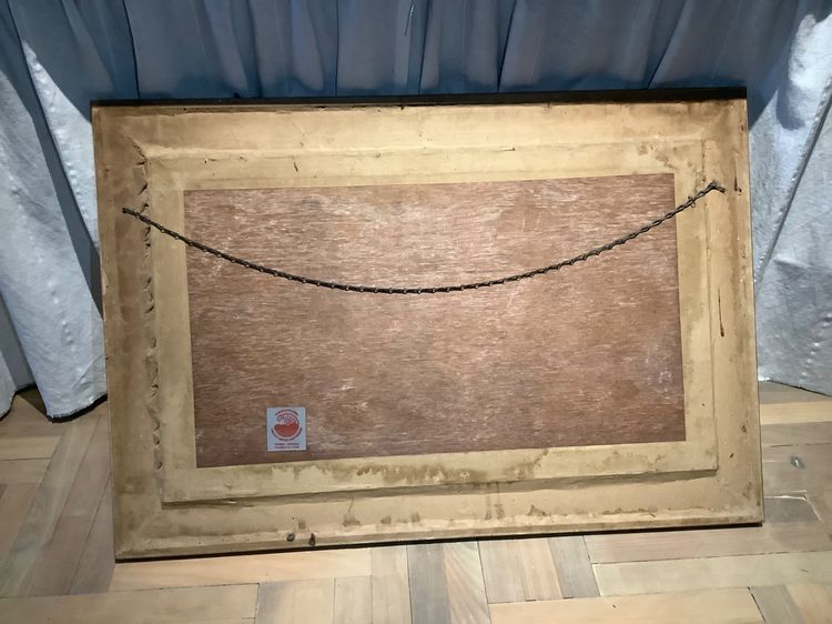 กรอบรูปภาพโบราณ กรอบรูปไม้งานของเก่า กว้าง 31 นิ้ว สูง 21 นิ้วครึ่ง รูปที่ 6