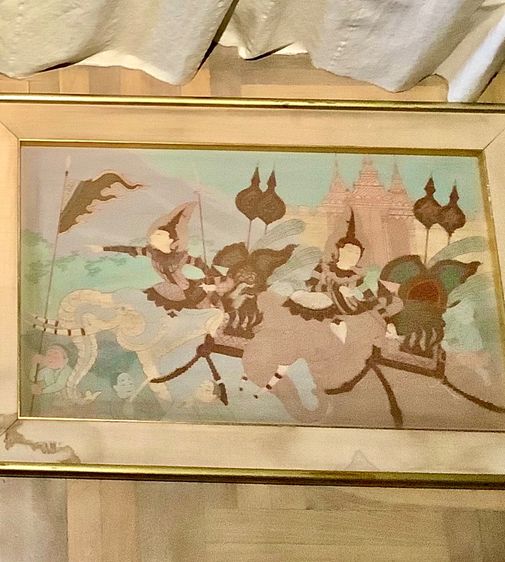 กรอบรูปภาพโบราณ กรอบรูปไม้งานของเก่า กว้าง 31 นิ้ว สูง 21 นิ้วครึ่ง รูปที่ 2